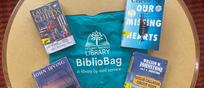 delivery bag with books