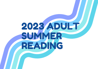 Adult summer reading 2023 on white background